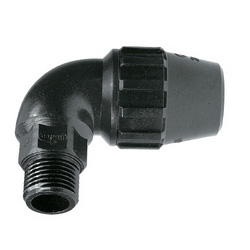 Codo PP 90º ø50mm - rosca macho 1.1/2''
