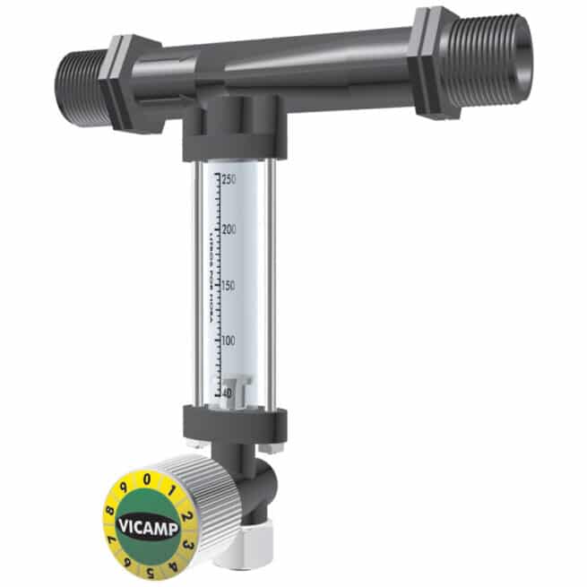 Inyector venturi PP válvula 3mm x 3/4'' 8-40 litros